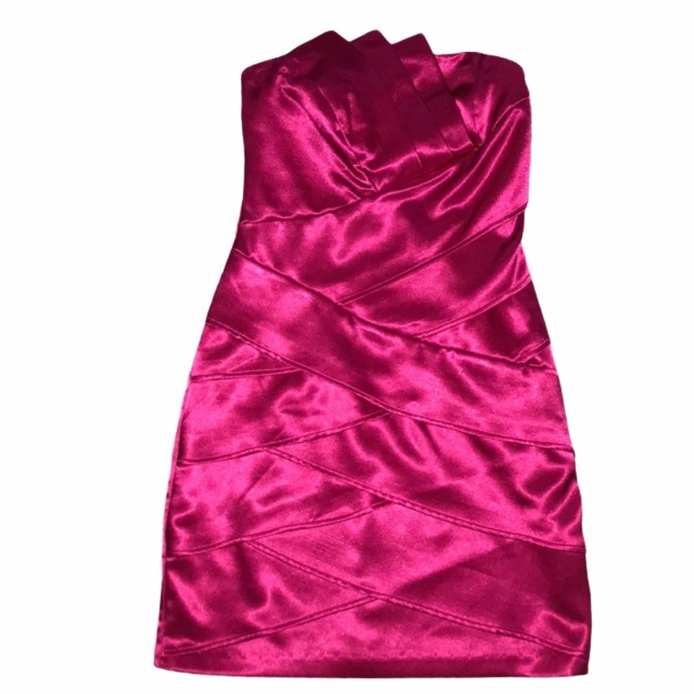 Byer California Hot Pink Strapless Dress Size 3